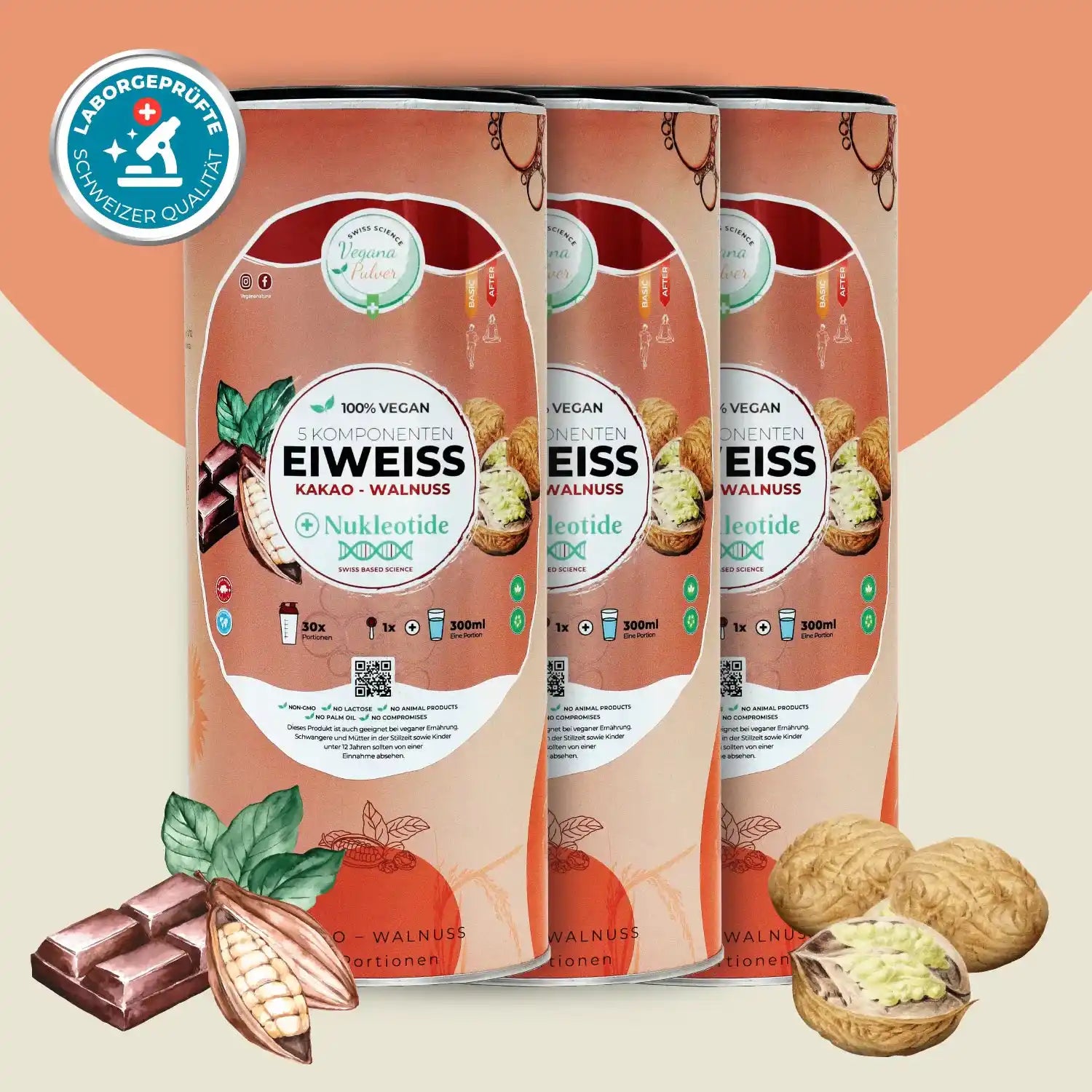 Polvo de proteínas de nucleótidos vegano