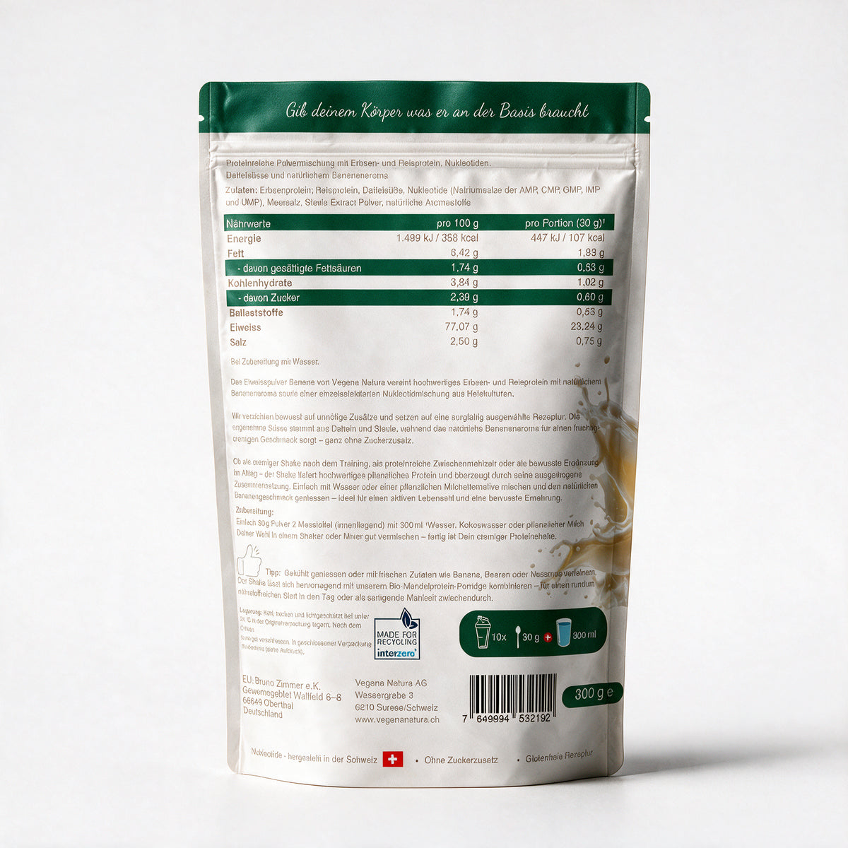 Nukleotide Proteinpulver vegan