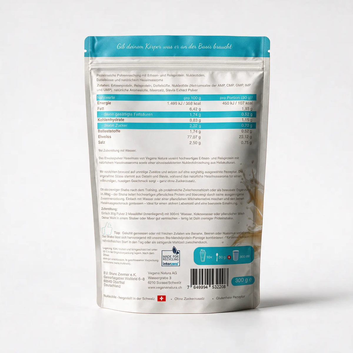 Nukleotide Proteinpulver vegan