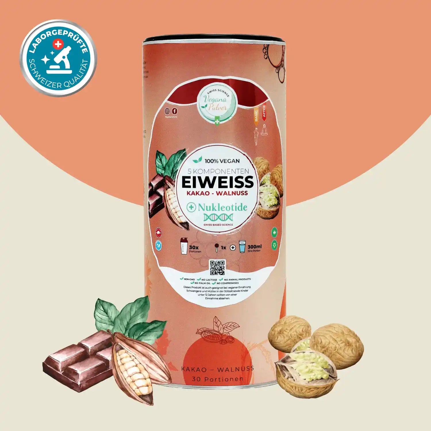 Polvo de proteínas de nucleótidos vegano